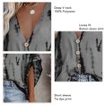 thumbnail image 4 of Top con cuello en V y manga de murciélago con estampado Tie Dye para mujer, blusa de gasa de manga corta con ala de murciélago de verano, 4 of 5