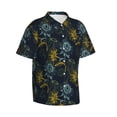 thumbnail image 2 of Fotbe Sunflowers Hawaiian Shirt for Men Unisex Summer Beach Casual Short Sleeve Cotton Linen Button Down Shirts-Large, 2 of 9