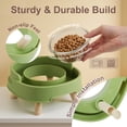 thumbnail image 4 of Unique Bargains Ant Proof Cat Food Bowl Non-Slip Elevated Cat Feeding Bowl Prevents Ants from Entering and Reduces Neck Stress Green, 4 of 7