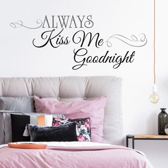 Always Kiss Me Goodnight Quote Wall Decals