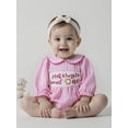 thumbnail image 4 of BemeyourBBs Baby Girl 1/2 Birthday Outfits Half Birthday Clothes Plaid Bubble Romper Half Way To Sweet One Letters Embroidery Doll Collar Long Sleeve Smocked Bodysuit Playsuit, 4 of 9