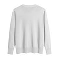 thumbnail image 5 of larppty Women's Long Sleeve V Neck Pullover Tops Oversized Chunky Knitted Loose Jumper Sweaters (Beige, S), 5 of 5