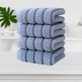 thumbnail image 4 of Lksixu 4 Pack Hand Towels Set, Cotton Striped Decorative Face Towels, 400 GSM Ultra Soft and Highly Absorbent Towels, Microfiber Bath Towels for Bathroom, Gym, Shower, Hotel and Spa, 13x30 Inch, 4 of 6