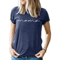 thumbnail image 3 of Beopjesk Women Mama Letter Printed T-Shirt Mama Graphic Tee, 3 of 3