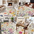 thumbnail image 5 of Wildflowers Area Rugs 6'x9', Washable Small Throw Rugs for Kitchen Dining room, Spring Vintage Tulip Butterfly Floral Leaf Indoor Outdoor Rug Non-Slip Low Pile Carpet Runner Reversible Floor Mats, 5 of 8
