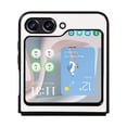 thumbnail image 6 of Case for Samsung Galaxy Z Flip 7, Classic PU Leather Back Cover Drop Protective Shell Slim Fit Shockproof Phone Case Cover for Samsung Galaxy Z Flip 7 - White, 6 of 7