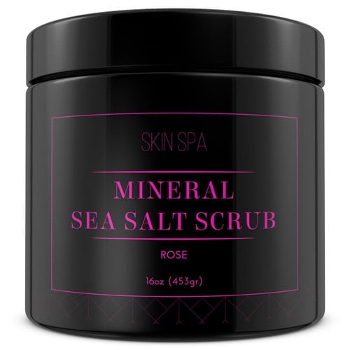 Mineral Sea Salt Scrub - Rose – 16oz (453gr)