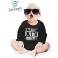 thumbnail image 4 of Straight Outta Mommy Infant Funny Cute Unisex Baby Long Sleeve Bodysuit 6M Green, 4 of 6
