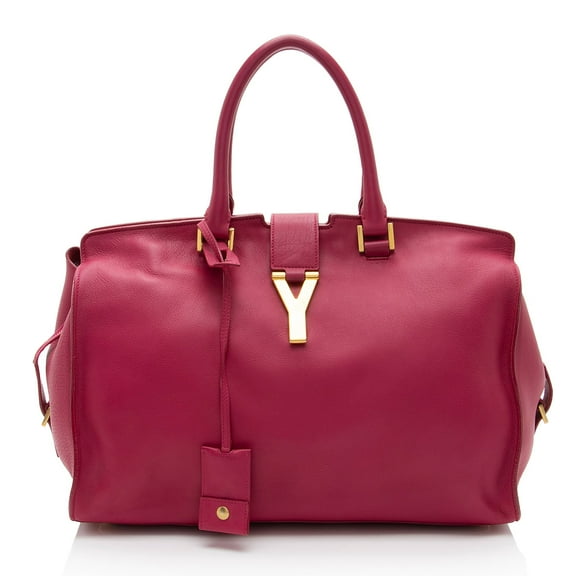Pre-Owned Saint Laurent Calfskin Classic Cabas Y Medium Tote