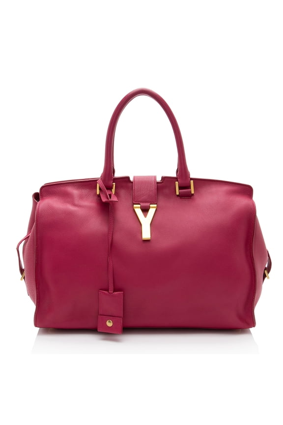 Pre-Owned Saint Laurent Calfskin Classic Cabas Y Medium Tote