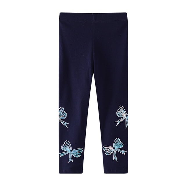 Odeerbi 2-7 Años Niñas Mallas de Algodón Bordadas Mallas Elásticas Pantalones de Suavidad Cómoda Pantimedias Transpirables