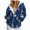 L101-Blue, variant on Full Zip Up Hoodies for Women Long Sleeve Track Jackets Loose Sweatshirt Drawstring Pullover Sweaters With Pockets(L101-Navy,XXXL)