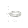 thumbnail image 2 of Solid 925 Sterling Silver 4mm Flat Step Edge Size 11.5 Plain Classic Wedding Band Ring, 2 of 3