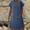 Blue, variant on Munlar Women's Midi Dress Blue Loose Plus Size with Pocket Denim Dress Summer Casual Short Sleeve Sundress