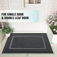 thumbnail image 3 of Smiry Door Mats For Inside, Low Profile Dirt Trapper Front Door Rugs, Fade Resistant Doormats For Outdoor Entrance, 36"x24", Grey, 3 of 8