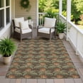 thumbnail image 6 of Addison Rugs Chantille Indoor/Outdoor Transitional Floral Chocolate Machine Washable Rectangle Rug, 9' x 12', 6 of 7