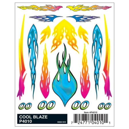 PineCar Dry Transfer Decal For Pinewood Derby Cars: Cool Baze, 4 x 5 (The Best Pinewood Derby Car Design)