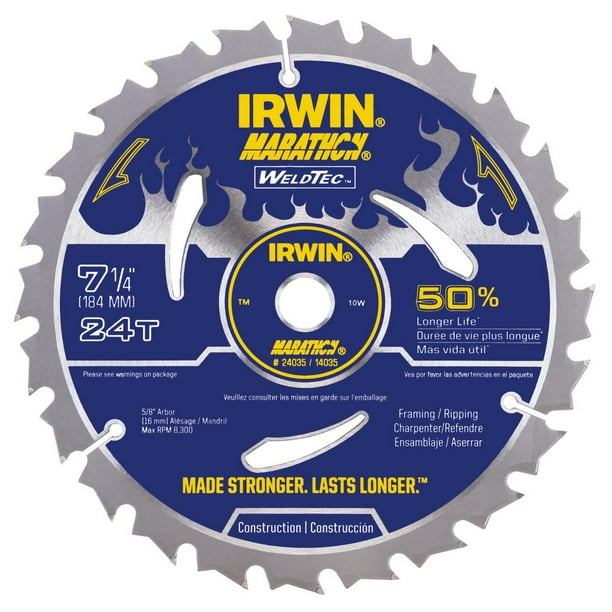 IRWIN 24035 71/4" Circular Saw Blade,Steel,PK10