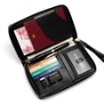 thumbnail image 4 of Travel Wallet RFID Blocking Passport Holder Function Zipper Organizer For Daily Commute Business Slim Card Document Pouch Mens Zip Wallet Lanyard Wallets Key Ring Wallet Western Wallets for Women, 4 of 4