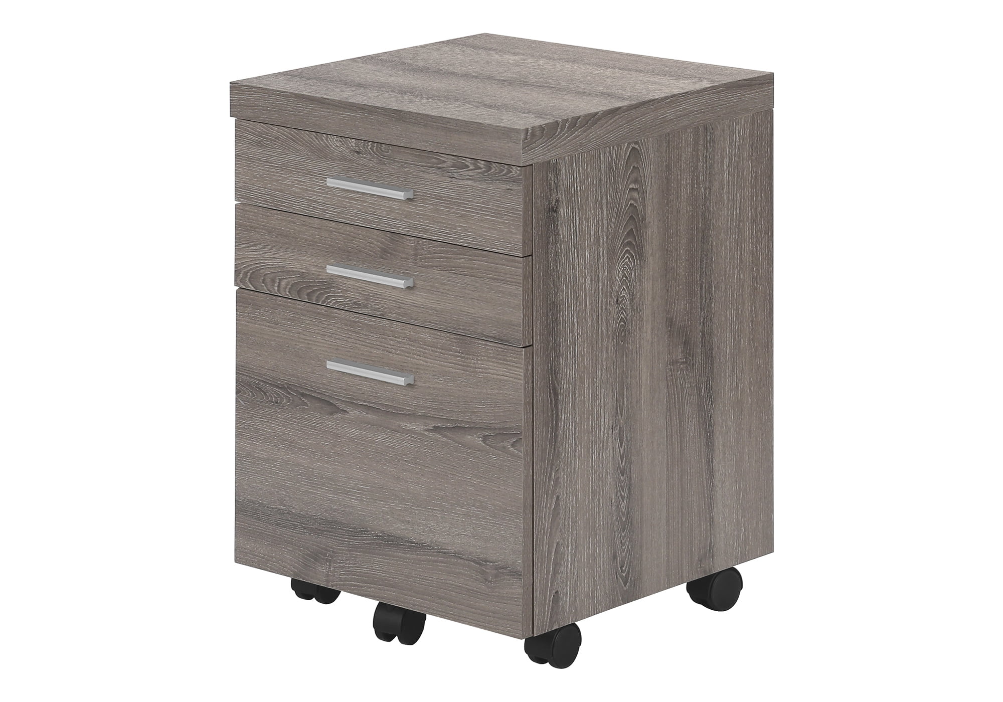 File Cabinet, Rolling Mobile, Storage Drawers, Printer Stand, Office, Work, Brown Laminate