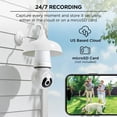 thumbnail image 6 of Merkury Smart 2K Light Bulb Cameras, 360° View, WiFi (2 Pack), 6 of 10