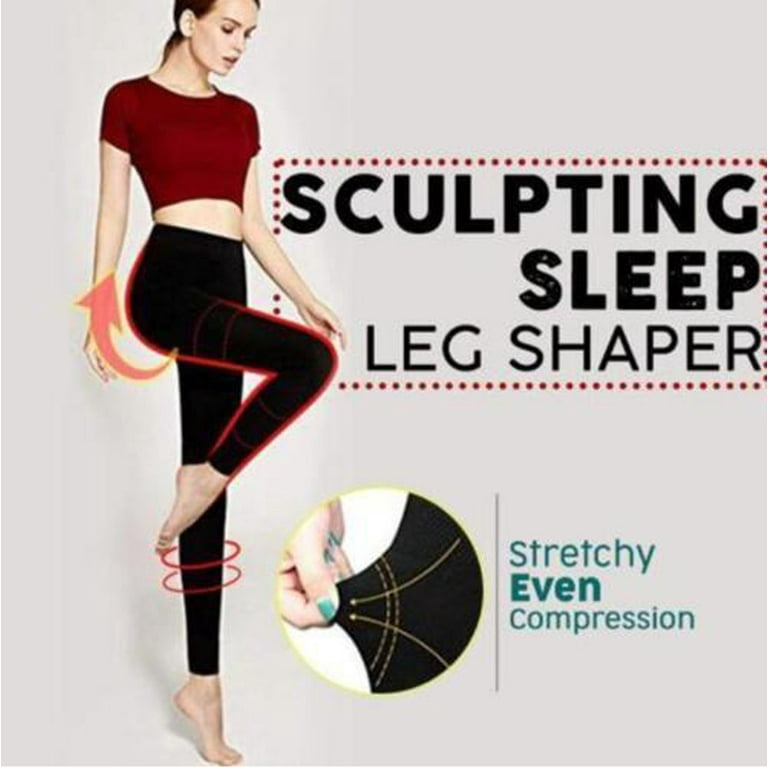 Women Anti Cellulite Sculpting Sleep Leg Shaper Legging Pants Slim