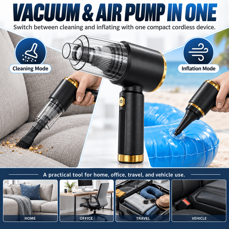 Hotusous Vacuum，Hotusous Car Vacuum, 32,000 Pa Storm-Force Suction ...