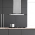 thumbnail image 6 of Hauslane | Chef Series IS-200 36" Modern Island Range Hood | Contemporary Tempered Glass | Powerful Suction with Maximum Coverage, LED, and Baffle Filters | Fits 6” Round Duct or Recirculation, 6 of 11