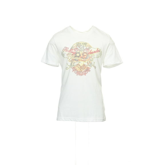 DKNY White Graphic T-Shirt Tee Shirt , Size XLarge