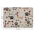 thumbnail image 5 of Paw Prints and Bones Flannel Non Slip Door Rugs,Washable Door Mats Indoor,Decorative Door Mats,Dirt-Resistant and Absorbent Doormat for Entrance,Bedroom,Kitchen,Bathroom,23.5x16in(60x40cm), 5 of 5