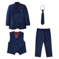 thumbnail image 4 of Boys' Suits Slim Fit 4 Pieces, Boys Formal Suit Set,Adjustable Waist, 4 of 5
