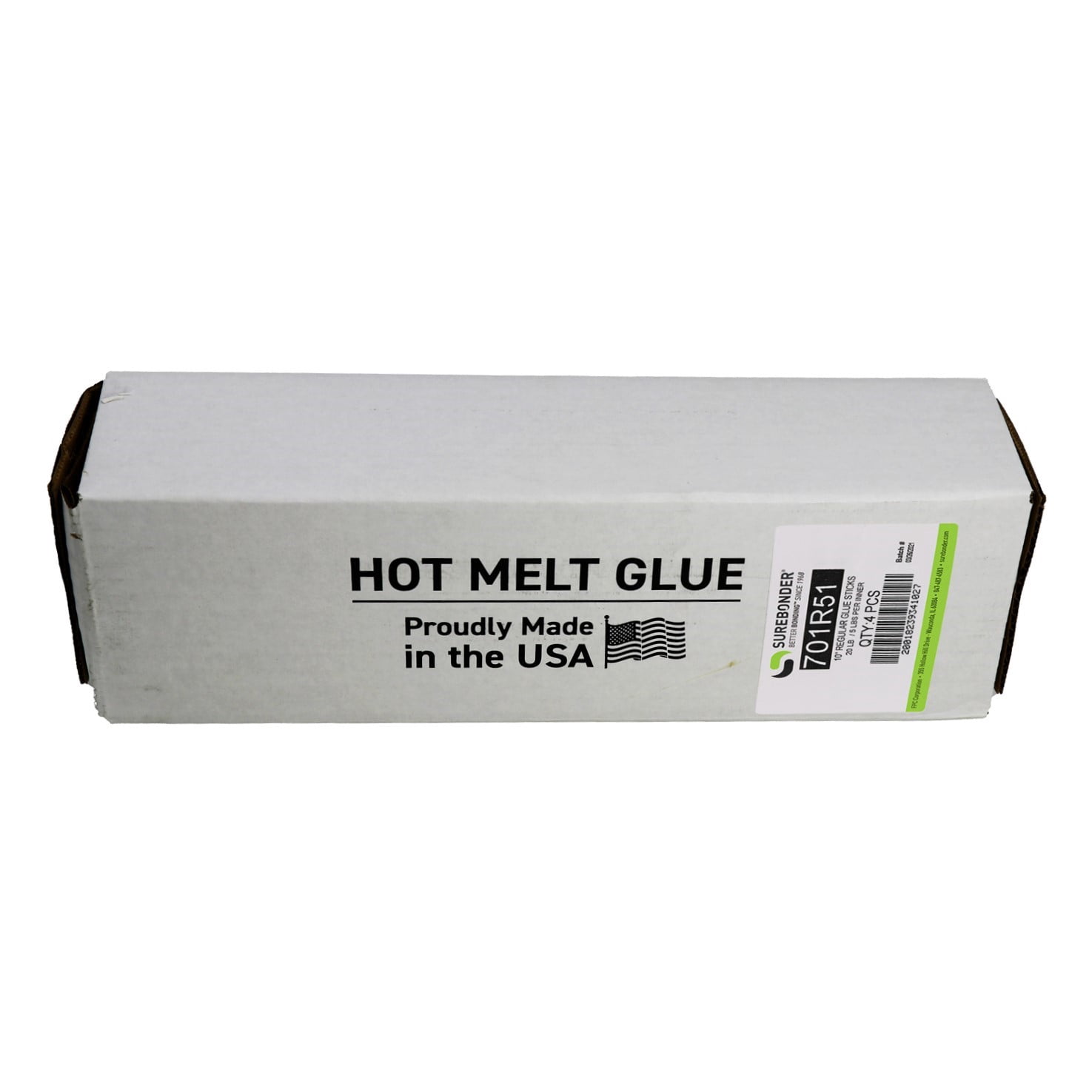 701R515 Full Size 15" Fast Set Hot Glue Stick - 5 lb Box