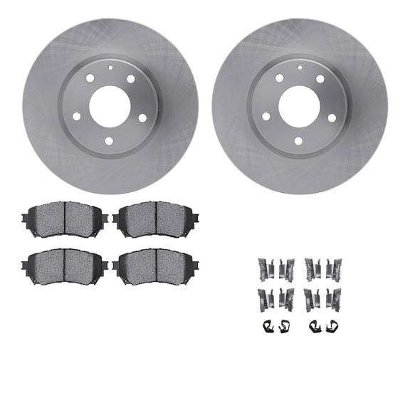 Dynamic Friction Company Front Brake Rotors with 5000 Advanced Brake Pads includes Hardware 6512-80361