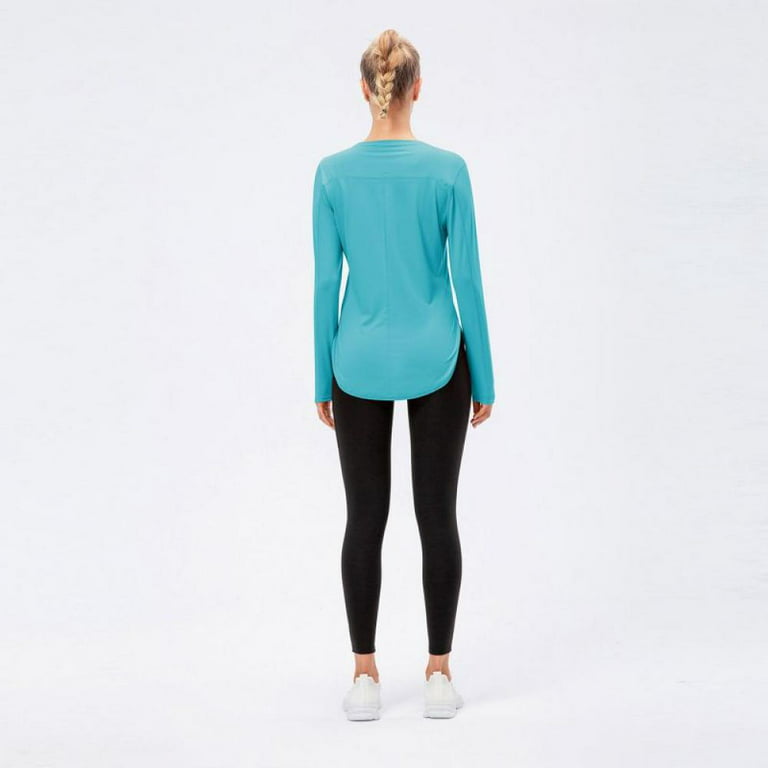 Female Yoga Clothing Fork Long Sleeve Sunscreen Sportswear UV Anti