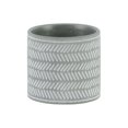 thumbnail image 1 of Urban Trends Collection 51913 Cement Round Pot with Lattice Parallel Lines Design Body & Tapered Bottom, Washed Concrete Finish - Gray, 1 of 1