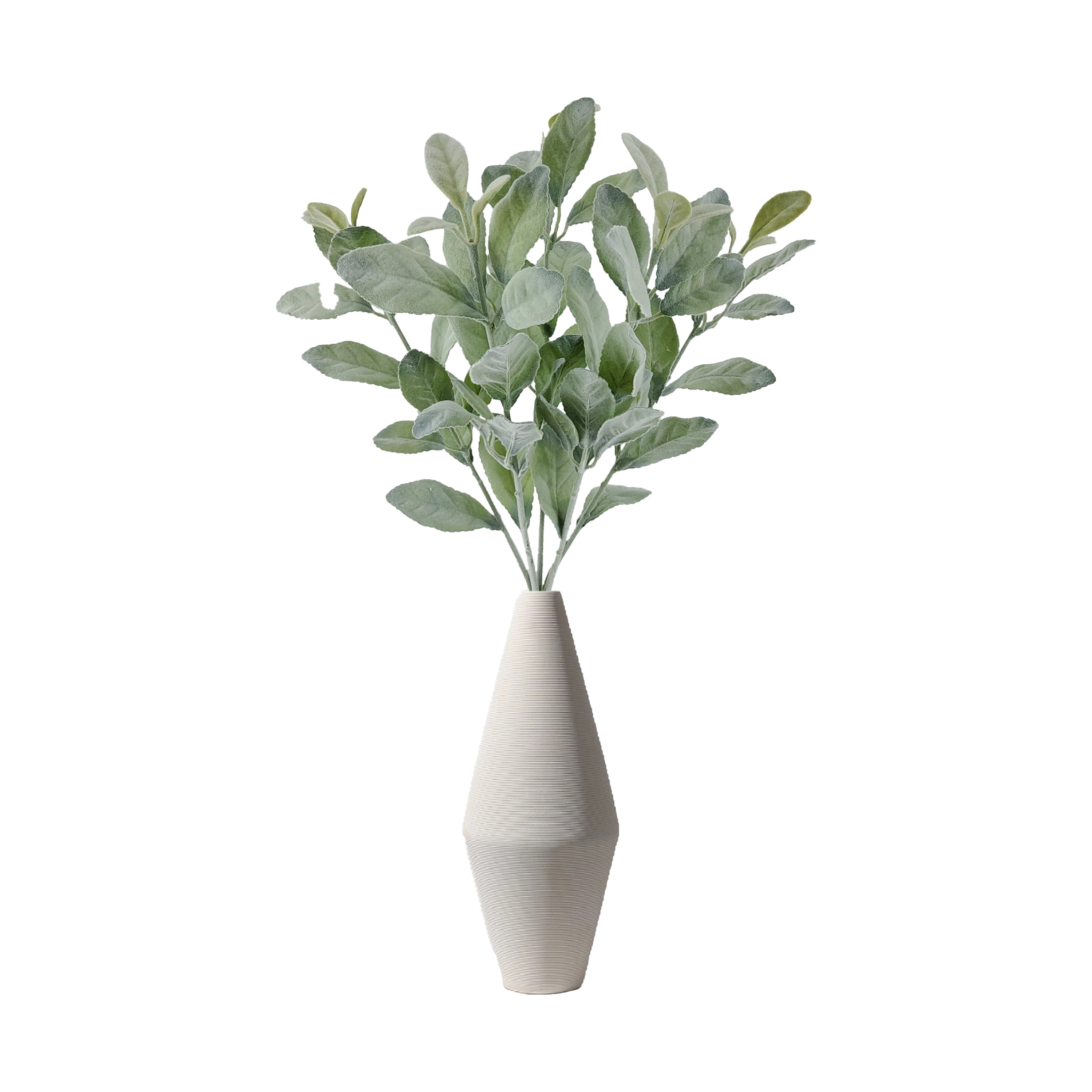 Mainstays Indoor Artificial Foliage Bush, Lamb's Ears Plant, Green Color, 19.5" Height, Pot Not Included.