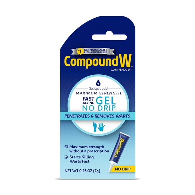 Compuesto eliminador de verrugas W, gel de máxima resistencia y acción rápida, 7 ml
