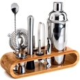 thumbnail image 1 of Professional Cocktail Tools, Complete Bar Set, Durable Stainless Steel Alloy, Impressive Cocktails, Clutter-free Organization, Home Bar Decor for Mixology Enthusiasts (10 pcs), 1 of 5
