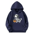 thumbnail image 4 of qucoqpe Halloween Sweatshirt Boys and Girls Casual Long Sleeve Hoodies Cute Oversized Fleece Pocket Sweatshirt Tops, 4 of 5