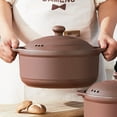 thumbnail image 1 of Natural Terracotta Casserole with Lids Clay Pots for Cooking, Unglazed Earthenware Rice Pots, 1 of 8