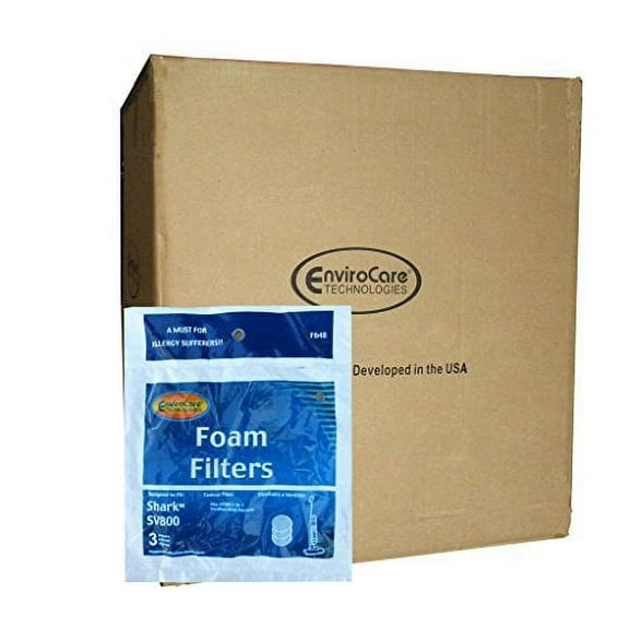 1 Case (100) Compatible with Shark #XF800W Foam Filter Set of 3 Stick Vacuum