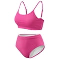 thumbnail image 5 of Agnes Orinda Women's Plus Size 2 Piece Swimsuit Adjustable Spaghetti Straps Tummy Control Swimwear Bikini Bathing Suits 2026 3X Hot Pink, 5 of 8