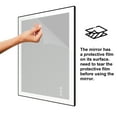 thumbnail image 4 of 20x 28 Inch Rectangle LED lights Bathroom Mirror for Wall, Black Aluminum Framed Anti-Fog Vanity Mirror with Lights , Memory Function, Dimmable Lighted with 3 color  (Horizontal/Vertical), 4 of 16