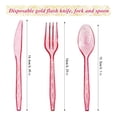 thumbnail image 4 of Disposable Plastic Cutlery Set 30-Piece Colorful Knives Forks Spoons For Parties Picnics, 4 of 7