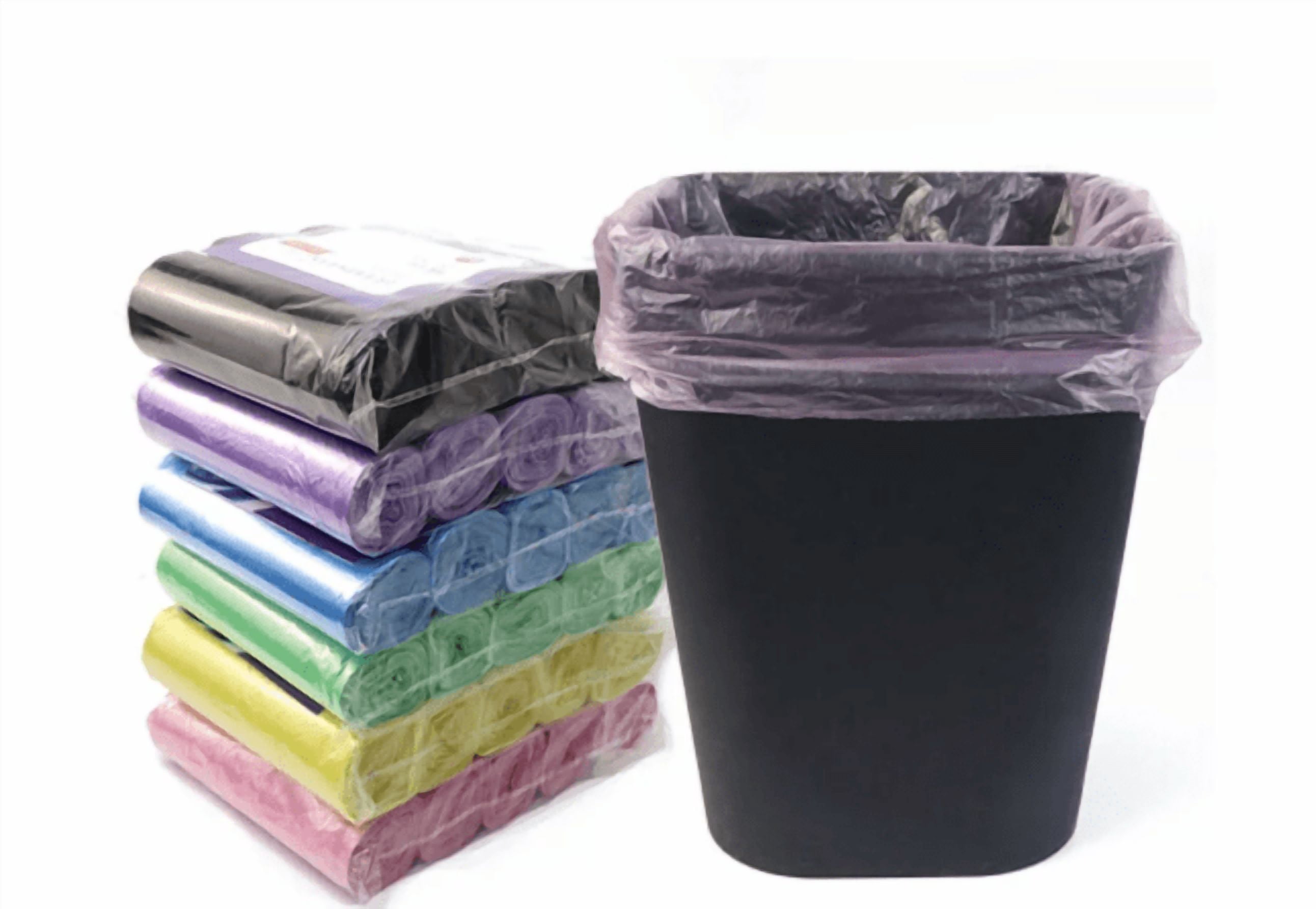 Black Trash Bags Strong 5 Rolls Set Garbage Bin Liners Small Plastic Kitchen Bathroom Office Home Waste Disposal Bags Heavy Duty Design In Black Color For Everyday Cleaning Needs 60Pcs Bag