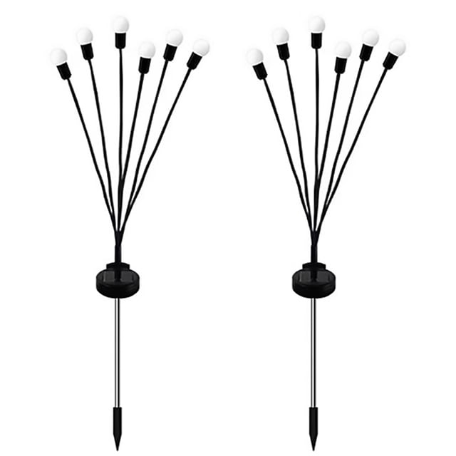 Luces solares para exteriores, luces de jardín ecológicas y de bajo consumo, postes flexibles, plástico ABS duradero, estacas de acero inoxidable, decoraciones impermeables para exteriores para