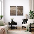 thumbnail image 5 of Framed Canvas Wall Art Set of 2 Vintage Country Landscape Prints for Living Room Decoration - 16"x24"x2 BLACK, 5 of 8