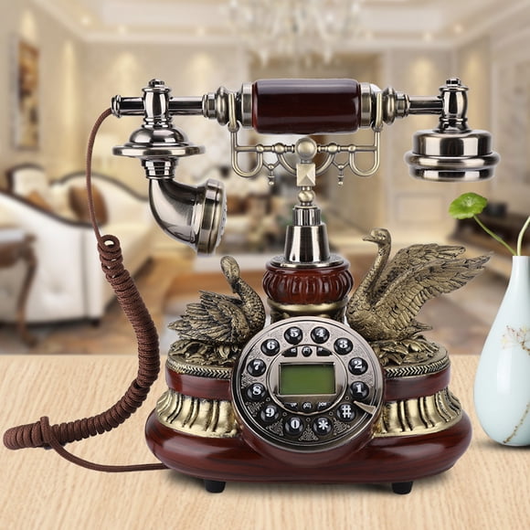 Teléfono Con Cable, Con Función de Exposición de Tiempo, Teléfono Fijo de Doble Redial FSK/DTMF, Para La la Sala de Estar para la Sala de Estar El Hotel de