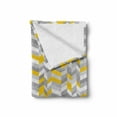 thumbnail image 2 of Grey and Yellow Soft Flannel Fleece Throw Blanket, Geometric Vintage 60s Home Pattern Inspired Herringbone Zig Zag Lines, Cozy Plush for Indoor and Outdoor Use, 50" x 70", Grey Yellow, by Ambesonne, 2 of 6