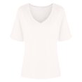 thumbnail image 3 of yillto Womens V Neck Shirts Cotton Summer Short Sleeve Solid Color Basic Loose Tee Tshirts Clothes, 3 of 5